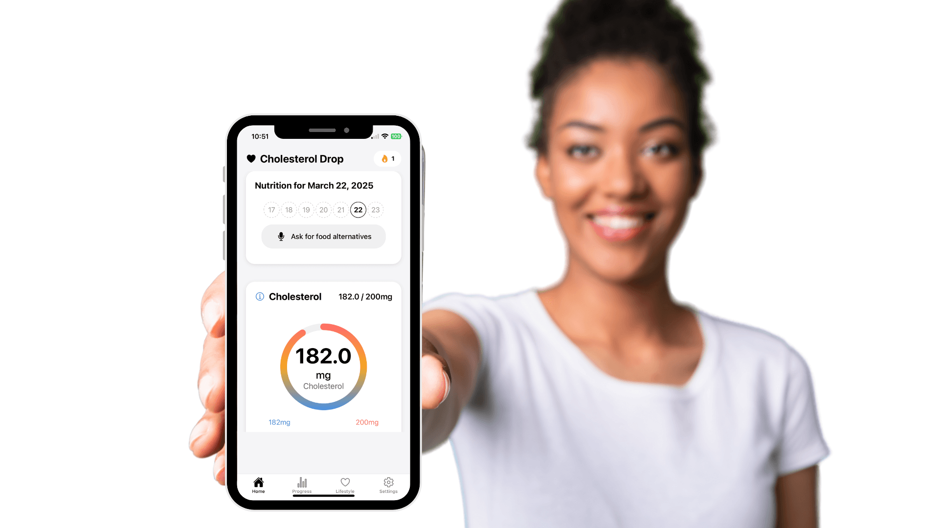 Cholesterol Drop App Screenshot